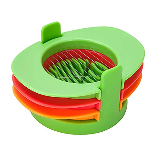 Beaverve Egg Slicer, 3 In 1 Multifunctional Hard Boiled Egg Slicers with Stainless Steel Cutting Wires, Heavy Duty Egg Cutter for Hard Boiled Eggs Strawberry Fruit Garnish Slicer with 3 Slicing Styles