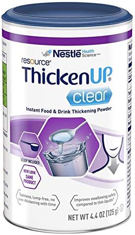 Thicken Up Clear, Instant Food & Drink Thickening Powder, 4.4 Oz Canister (Packaging May Vary), New Type