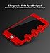 iPhone 5S Case,iPhone 5 Case, iPhone SE Case, Full Body Coverage Ultra-thin Hard Hybrid Plastic with [Slim Tempered Glass Screen Protector] Protective Case Cover & Skin for Apple iPhone 5S/5 (Red)