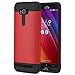 MoKo ASUS Zenfone 2 Laser Case - [Scratch Resistant] Armor Series Dual Layer Protection - Bumper Cover for ASUS Zenfone 2 Laser (ZE550KL / ZE551KL) 5.5 Inch Smartphone 2015 Release, RED