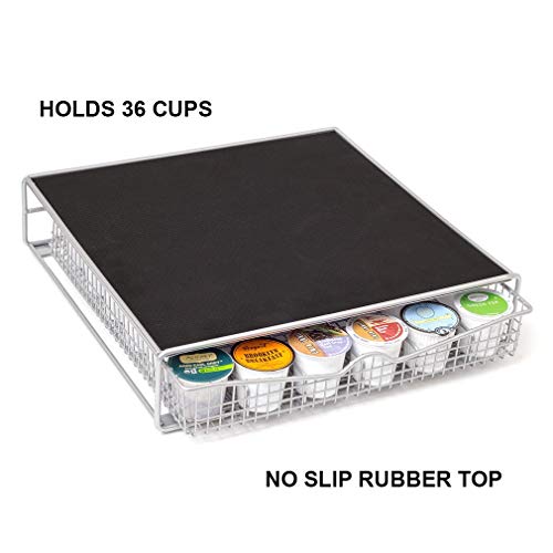 Sliding Tray Holds 36 K Cup Holder Rack Storage Fits Keurig Coffee Pod