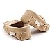 DDLBiz Baby Boys Girls Double Velour Soft Sole Shoe Soft Shoes Flats Shoes (0~6Month/4.3inch, Khaki)