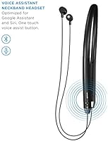 soundlogic voice assistant wireless neckband bluetooth headset with mic