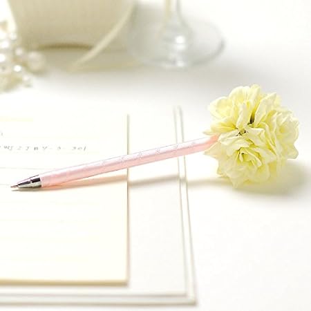 Amazon ホワイトフラワーペン 花ペン １本 結婚式 ペン 文房具 オフィス用品