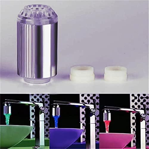 MUMENG Color Changing LED Light Stream Faucet Tap Adapter for Bathroom Kitchen (7 color)
