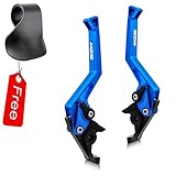 MZS Short Levers Adjustment Brake Clutch CNC for Yamaha FZ07 MT07 14-18/ FZ09 MT09 14-18/ FJ09 15-18/ FZ1 06-13/ FZ6 04-10/ FZ6R 09-15/ FZ8 11-15/ XJ6 09-15/ XSR 700 900 16-18 (Blue)