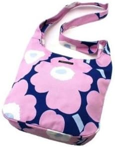 Amazon マリメッコ Marimekko Unikko柄ショルダーバッグ ネイビー パープル ポーチ トートバッグ ウニッコショルダーバッグ 並行輸入商品 Marimekko マリメッコ ショルダーバッグ