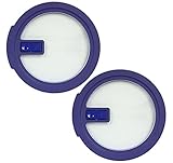 Pyrex 7203-NL Purple 6 / 7 Cup Vented No-Leak Lid replaces 7402-PC (2-Pack)