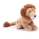 The Petting Zoo Lion Stuffed Animal Plushie, Gifts for Kids, Earth Keeperz Wildlife Animals, Zoologee Brown Lion Plush Toy, 12 inches