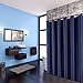 Biscaynebay Fabric Shower Curtain Liners Water Resistant Bathroom Curtain Liners, Navy 72 by 72 Inches