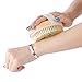 Dry / Wet Body Brush with Massage Nodules by ROMER - Natural Bristle for Better Exfoliation - Clear Dead Skin Cells While Reducing Cellulite & Toxins