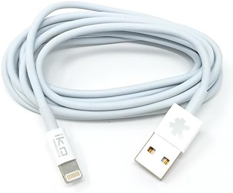 Apple Lightning to USB Cable By IKO | 6.6 Feet (2 Meter) | White