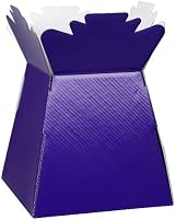 LARRYROO Glossy Vibrant Bouquet Box Purple - Flower Presentation Gift view 2
