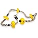 Swinging Monkey Products Climbing Rope with Platforms, Yellow - Playground Accessories, 6.5 Foot Rope Supports Over 300lbs