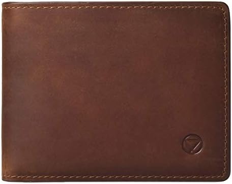 Voctom RFID Blocking Men's Wallet Cowboy Genuine Leather (Brown)