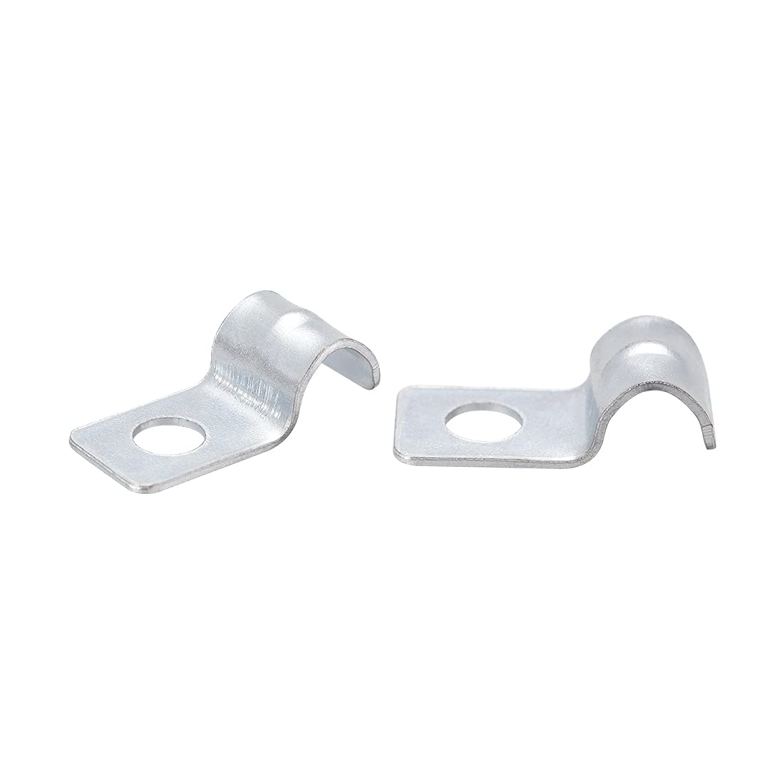 uxcell 15/64" EMT One Hole Strap Pipe Strap Zinc-Plated Steel Reinforced Rib for Pipe Fixing on Various Surfaces 20PCS — image 1