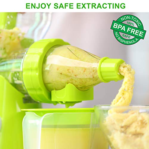 Geedel Manual Masticating Juicer, Original Slow Juicer Machine for Maximum Nutrition Value, Easy