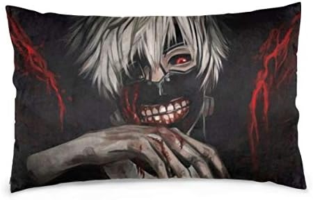 NanZYang Tokyo Ghoul Pillows Case Covers Decorative Home Sofa Bed Standard Square Throw Pillowcase Protectors Zipper 14x20 16x24 20x30 Inches
