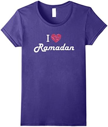 Womens I Love Ramadan Shirt - Eid Mubarak Ramadan Shirt for muslim  Large Purple