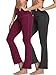 Neleus Women's Bootleg Yoga Pants Tummy Control High Waist Bootcut Pant