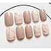 Dongcrystal 24pcs Khaki Marble Texture Glossy False Nails Acrylic Artificial Full Fake Nails Nail Art Tips Top Short