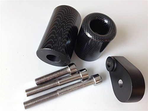 SMT-No Cut Frame Slider Protector Compatible With 2007 2008 Kawasaki Ninja Zx-6R Zx6R Carbon [B00RUELHHO]