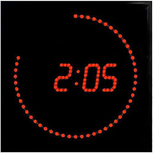 reloj de pared digital led rojo cada segundo un punto en el dial con alarma y temperatura