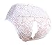 SISSY pouch panties men's silky lace bikini briefs underwear sexy for men (M, white)