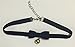 AnVei-Nao Vintage Lolita Cosplay Gothic Black Velvet Bow Bell Choker Necklace