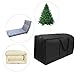 Younar Outdoor Patio Furniture Cushion Storage Bag Super Big Capacity Rectangle Seat Protector Cover (Black,68x30x20 Inch)