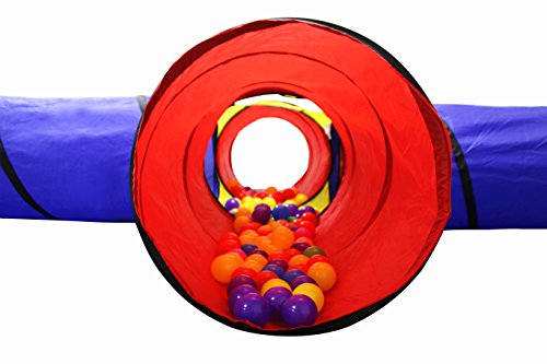 Kiddey 4-Way Tunnel Pop-up Fun Junction Set 8 Feet Toy Tent Kids Play Tube -No Assembly Required- Great Gift Idea for Kids Trade; - Thumbnail 6