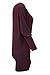 Doramode Women Round Neck Batwing Long Sleeves Fitting Glitter Wrap Short Dress