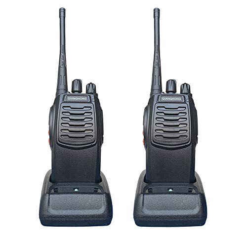 QIANGHONG BF-C1 Portable Rechargeable Long Range Two Way Radios 2 Pack UHF 400-470Mhz Walkie Talkies