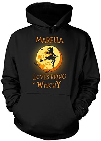 Marella Loves Being Witchy. Halloween Gift - Hoodie Black L