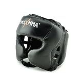 MaxxMMA Headgear Black L/XL for Boxing MMA