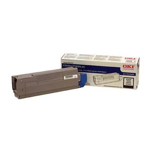 Okidata C5500, C5650, C5800 Series Black Toner Cartridge (5,000 Yield), Part Number 43324404