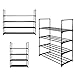 Lumsing Shoe Rack, 4-Tier Shoe Organizer Shelf Stackable Storage Cabinet Towers with Durable Metal Holds 20 Pairs, Black