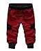 SoEnvy Men's Casual Harem Training Jogger Sport Short Baggy Pants (Medium,Wine Red)