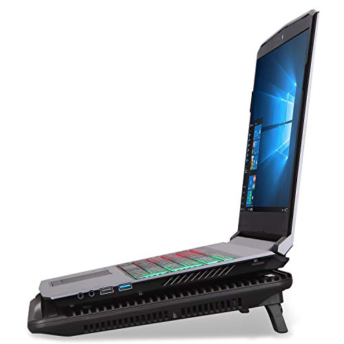 Laptop Cooling Pad, Coolertek USB Powered Laptop Cooler, 2 Blue Silent