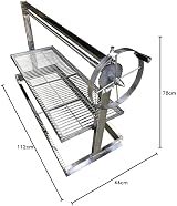 SunshineBBQs Brick BBQ Grill Argentinian Height Adjustable Stainless Steel 112cm view 5