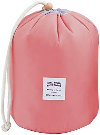 Fxford Cylinder Toiletry Bag Waterproof Cosmetics Case Makeup Storage Bag FX8195(Watermelon Red)