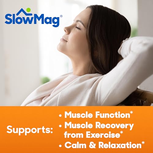 SLOWMAG MAGNESIUM CITRATE GUMMIES – SUPPORTS MUSCLE HEALTH, RECOVERY & RELAXATION, NATURAL BERRY FLAVORED, 60 COUNT