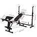 Kepteen 330lbs Adjustable Olympic Weight Bench with Preacher Curl, Leg Developer, Multi-Functional Weight Bench Set Power Tower Workout Dip Station for Indoor Exercise (US Stock)