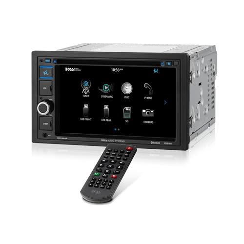 BOSS Audio Systems BV9364B Car Stereo System – 6.2 Inch Double Din Head Unit, Touchscreen LCD, Bluetooth Audio and Hands-Free Calling, Aux-in, USB, SD, CD Player, AM/FM Radio Receiver