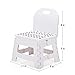 Folding Step Stool with back for children,Anti-Slip and Easy Cleaning,Perfect height for Toddler Toilet Training or Kids Bathroom and Kitchen ,Strong and easily for storage By Vicsou