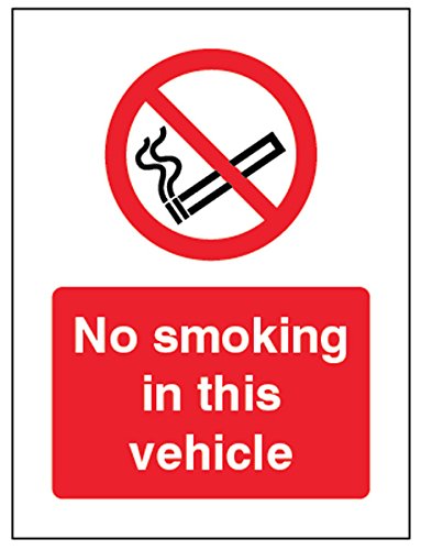 Caledonia Signs 23008A Sign, No Smoking In The Vehicle