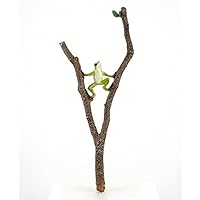 Top Collection 4398 Miniature Fairy Garden Frog Climbing Branch & Planter Stake Decor, Small