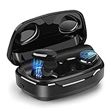Bluetooth 5.0 True Wireless Earbuds, Whew Bluetooth Headphones 90H Playtime Waterproof,Auto Pairing 3D Stereo Sound Earphones in-Ear Built-in Mic Headset for Sport Running with 2000mAh Charging Case