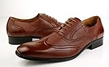 Delli Aldo Mens Dress Shoes Fashion Lace up Wingtip Oxfords Brown