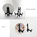 Artliving 5 Inch Black 12pcs/Set Plastic Easels Plate Display Stands Picture Frame Stand Holder